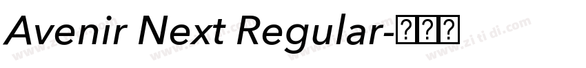 Avenir Next Regular字体转换